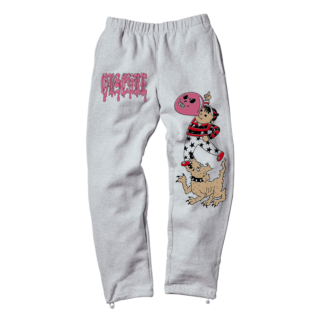 BUBBLEGUM DREAM SWEATPANTS (ASH GREY)